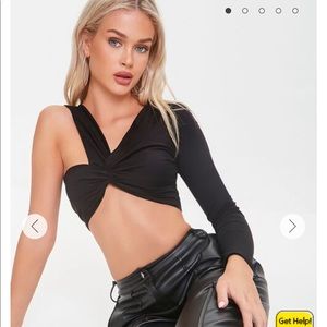 Forever 21 Twisted One-Shoulder Crop Top